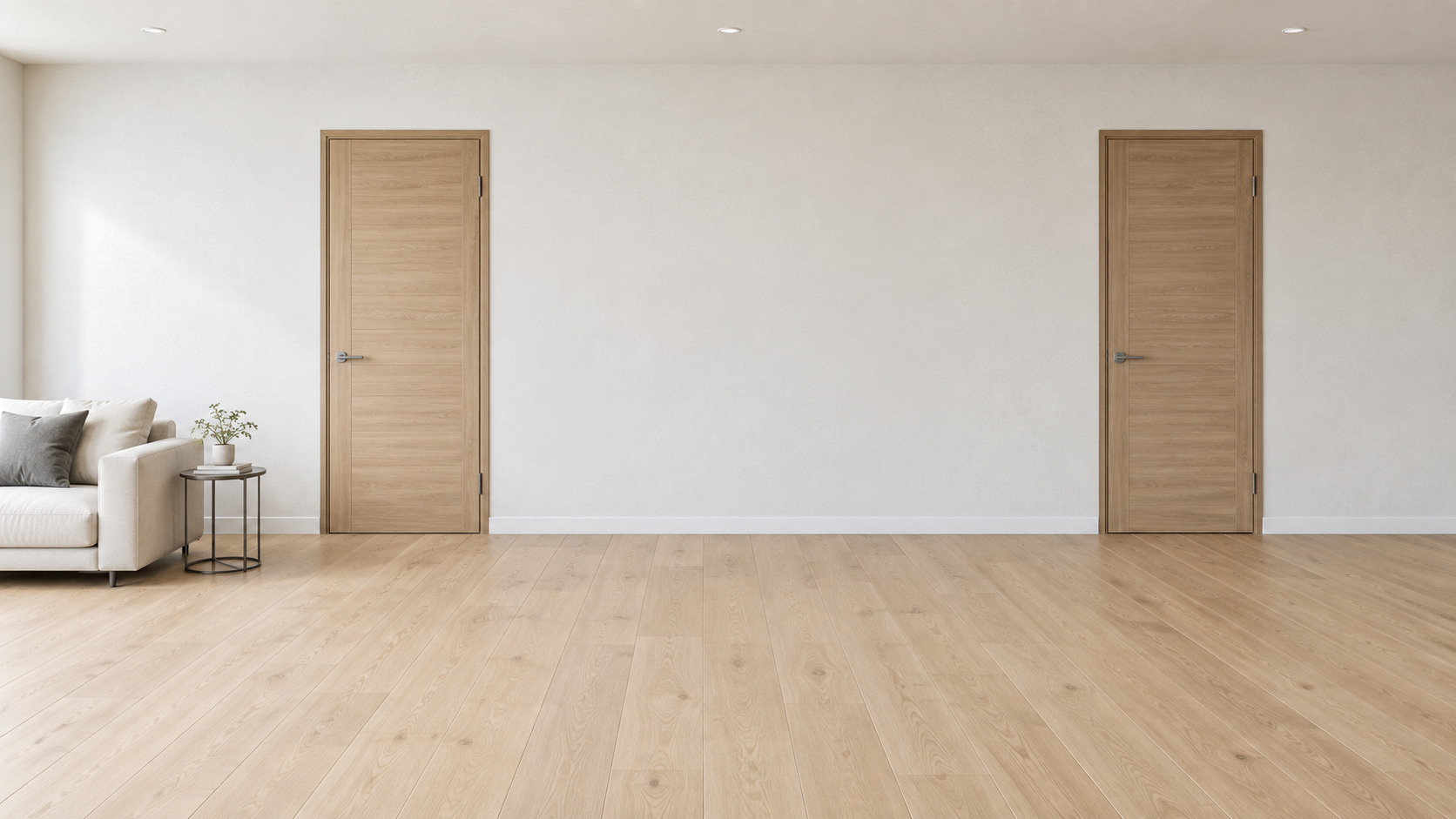 壁・床・2枚の建具を個別に変更できるリビングCG
